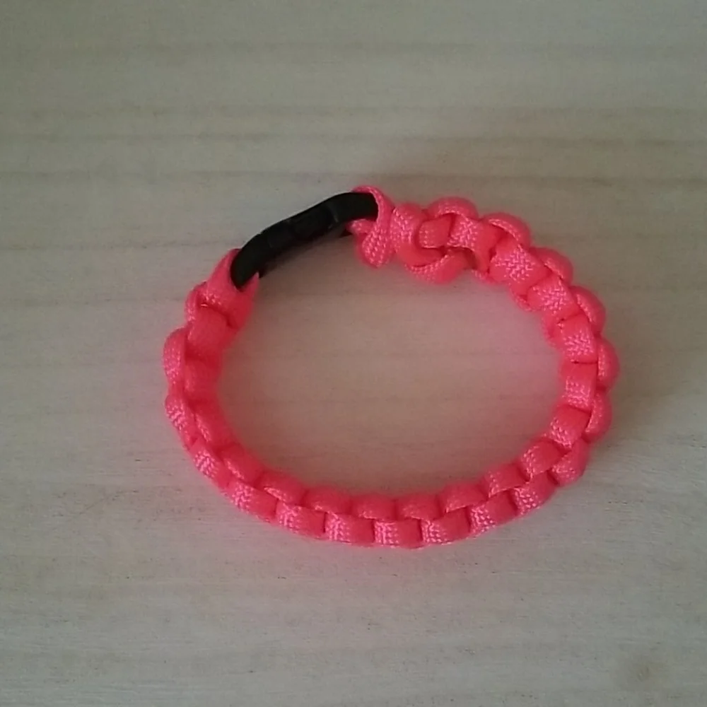 Neon Pink Paracord Bracelet - Picture 6 of 6